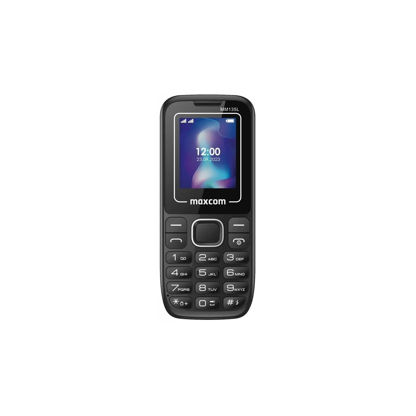 Teléfono móvil maxcom classic mm135l para personas mayores/ negro