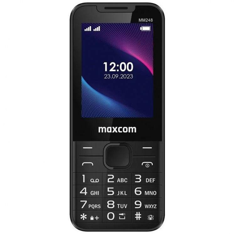 Teléfono móvil maxcom classic mm248 para personas mayores/ 4g/ negro