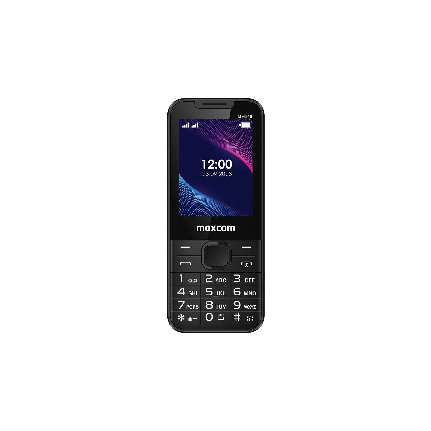 Teléfono móvil maxcom classic mm248 para personas mayores/ 4g/ negro