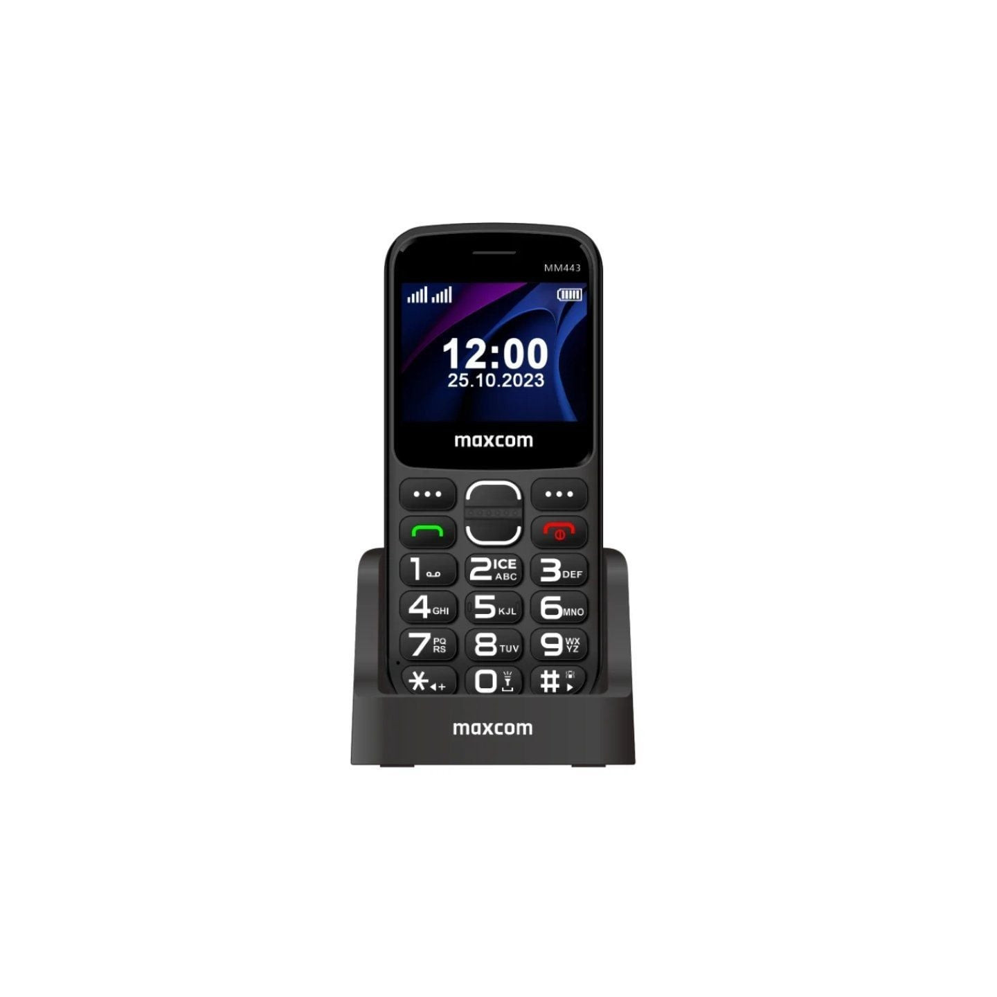 Teléfono móvil maxcom comfort mm443/ para personas mayores/ 4g/ negro