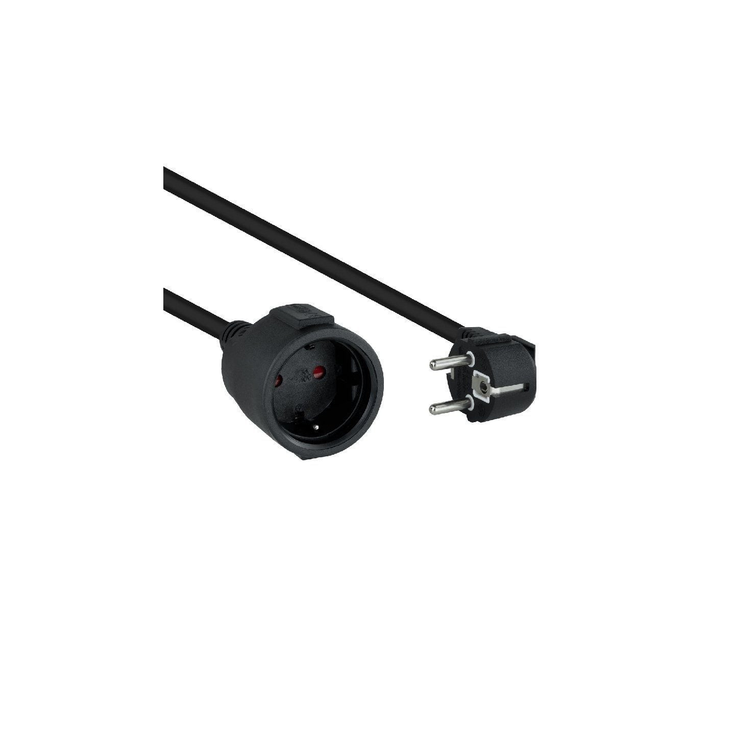 Cable alargador de corriente nanocable 10.22.0603-bk/ schuko hembra - schuko macho/ 3m/ negro