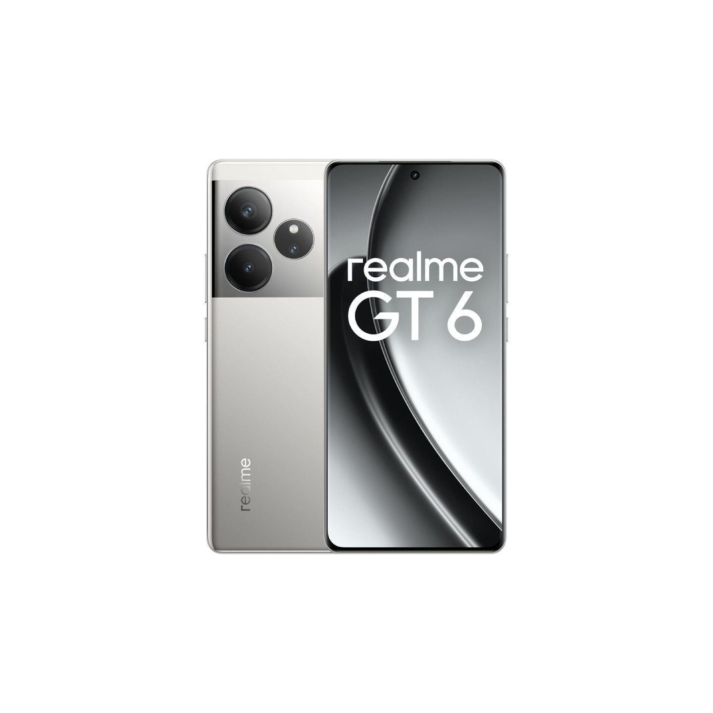 Smartphone realme gt6 16gb/ 512gb/ 6.78'/ 5g/ plata fundida