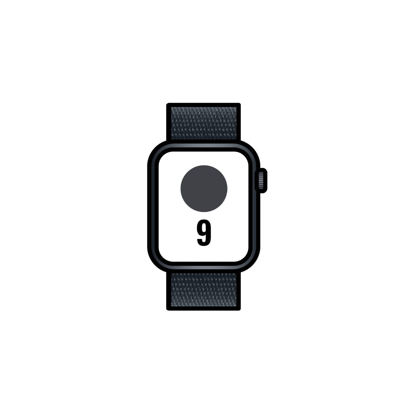 Apple watch series 9/ gps/ 41mm/ caja de aluminio medianoche/ correa deportiva loop medianoche