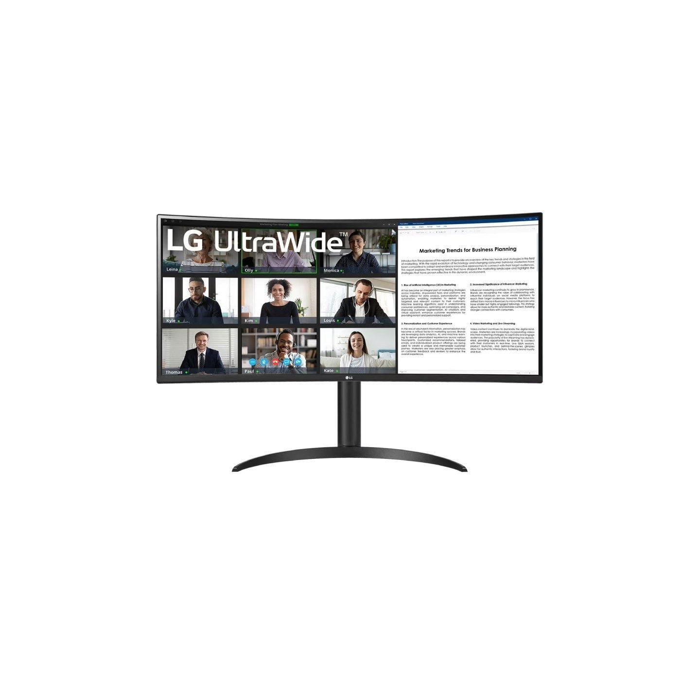 Monitor profesional ultrapanorámico curvo lg 34wr55qc-b 34'/ wqhd/ regulable en altura/ negro