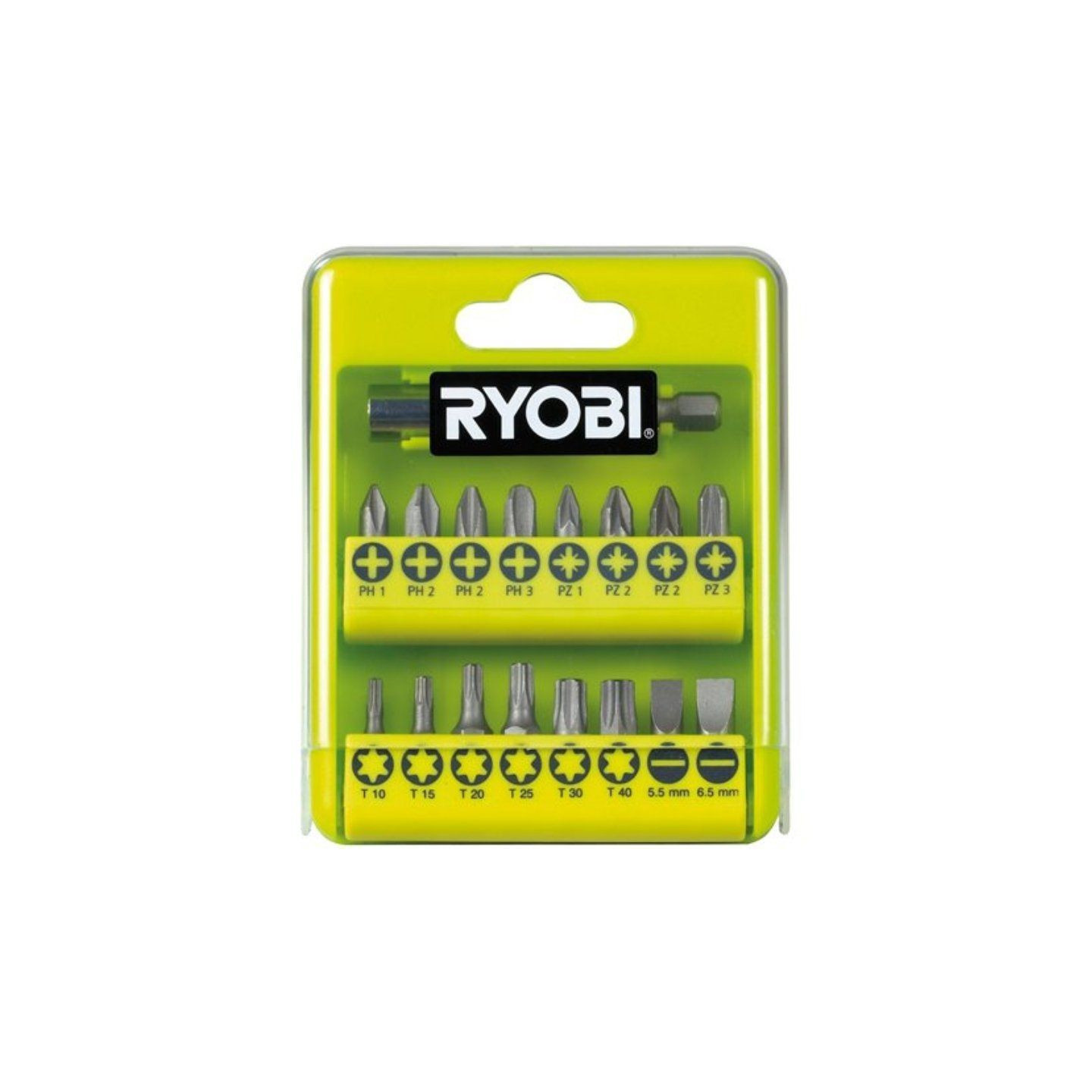 Estuche de 21 puntas para atornillar ryobi rak17sd