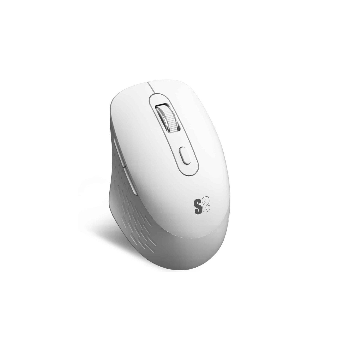 Ratón ergonómico inalámbrico por bluetooth/ 2.4ghz subblim curve ergo dual battery/ batería recargable/ hasta 1600 dpi/ blanco