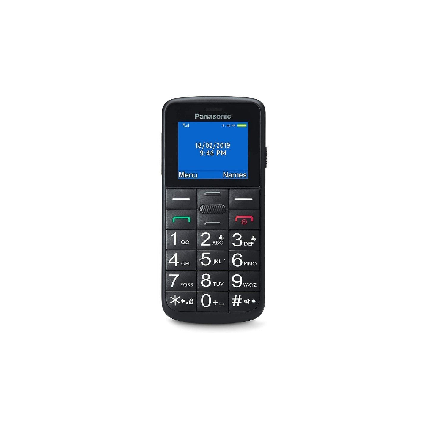 Teléfono móvil panasonic kx-tu110exb para personas mayores/ negro