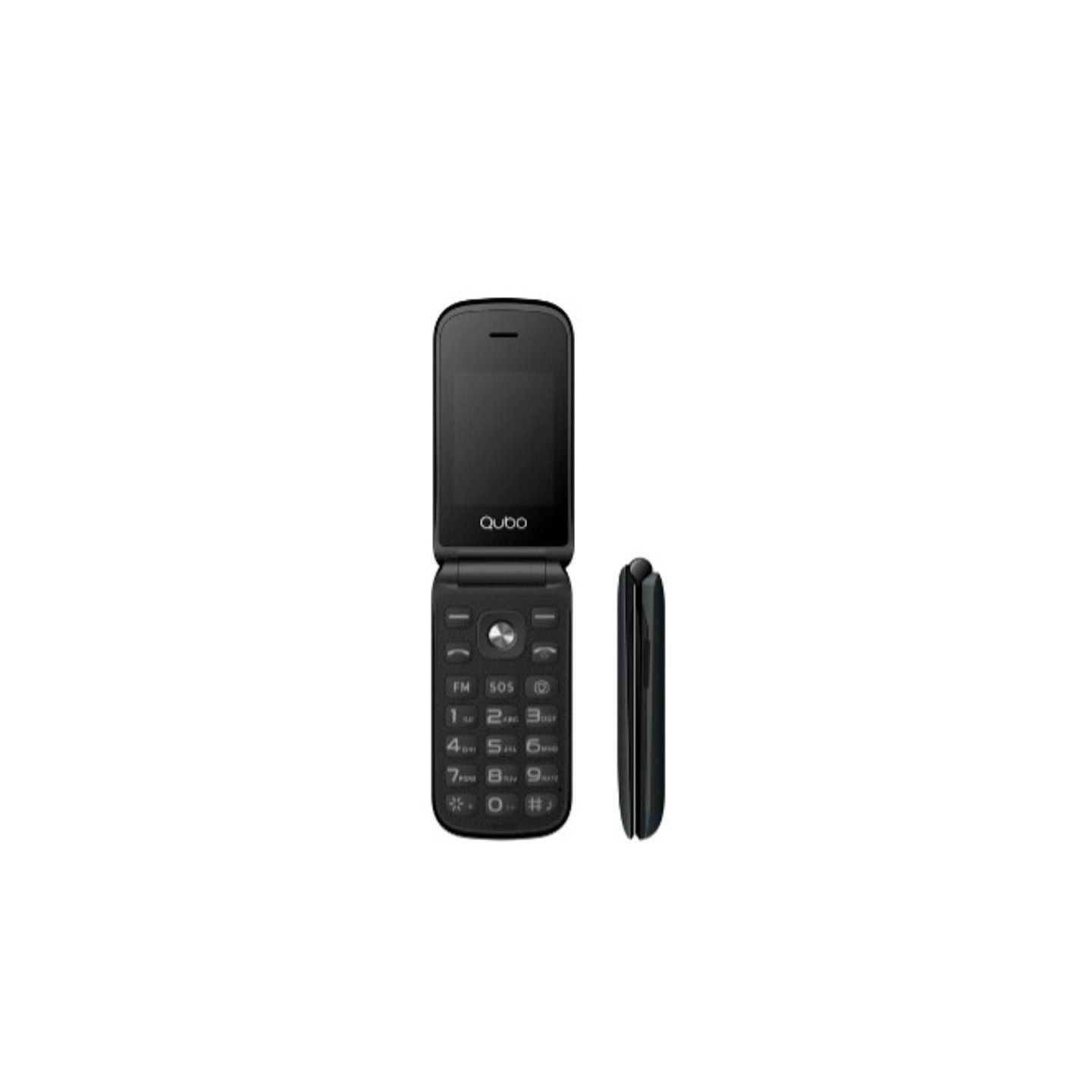 Teléfono móvil qubo x-209 4g para personas mayores/ negro