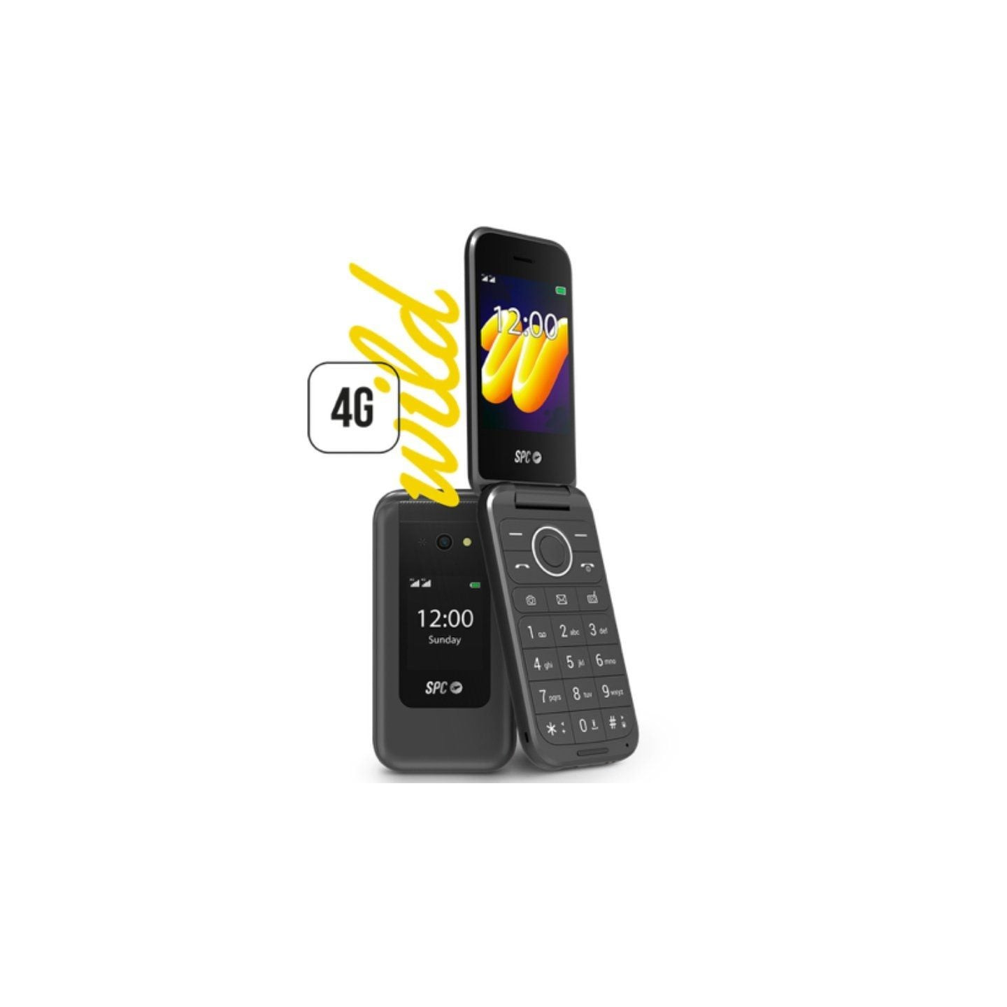 Teléfono móvil spc wild para personas mayores/ 4g/ negro