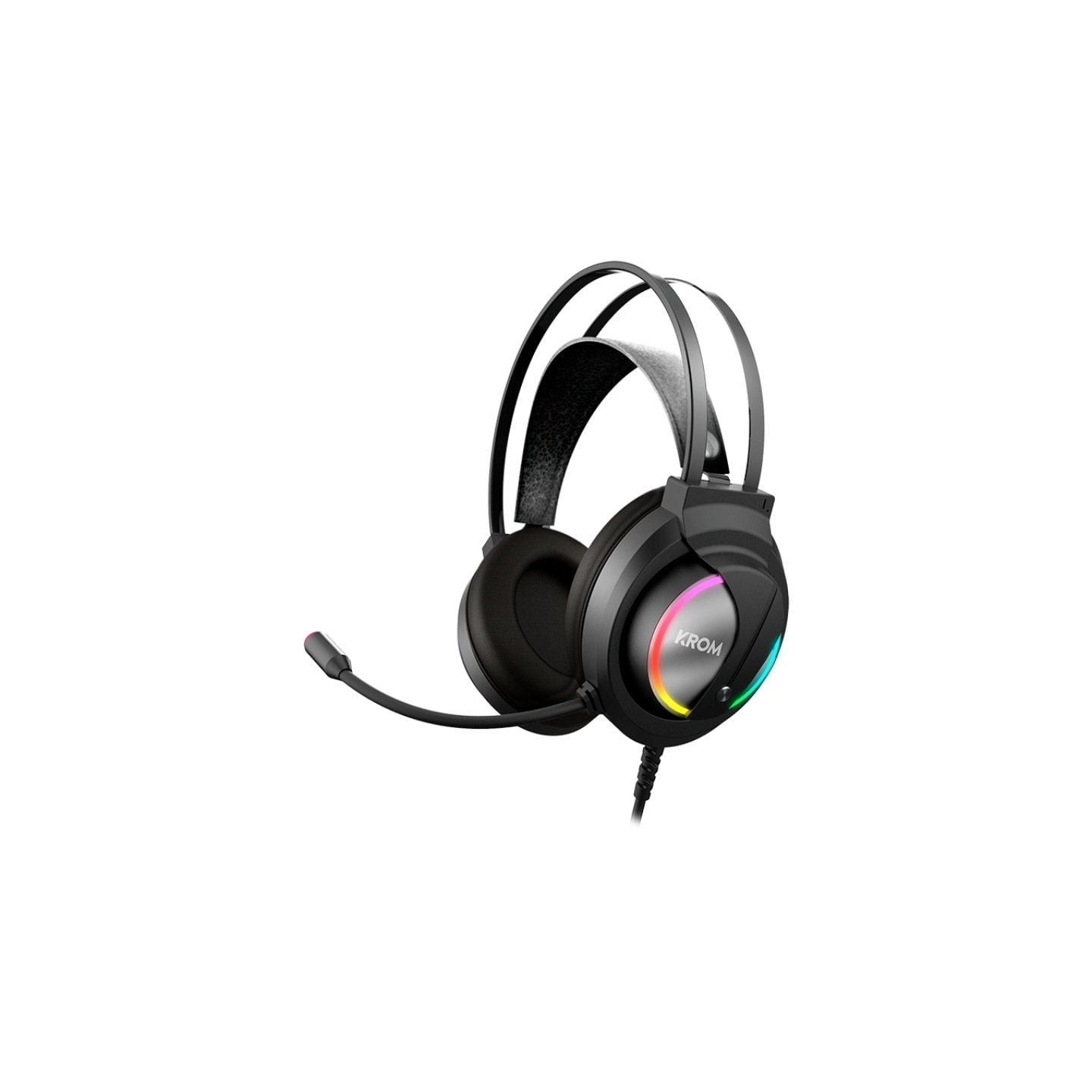 Auriculares Gaming con Micrófono Krom Kappa/ Jack 3.5/ USB 2.0/ Negros