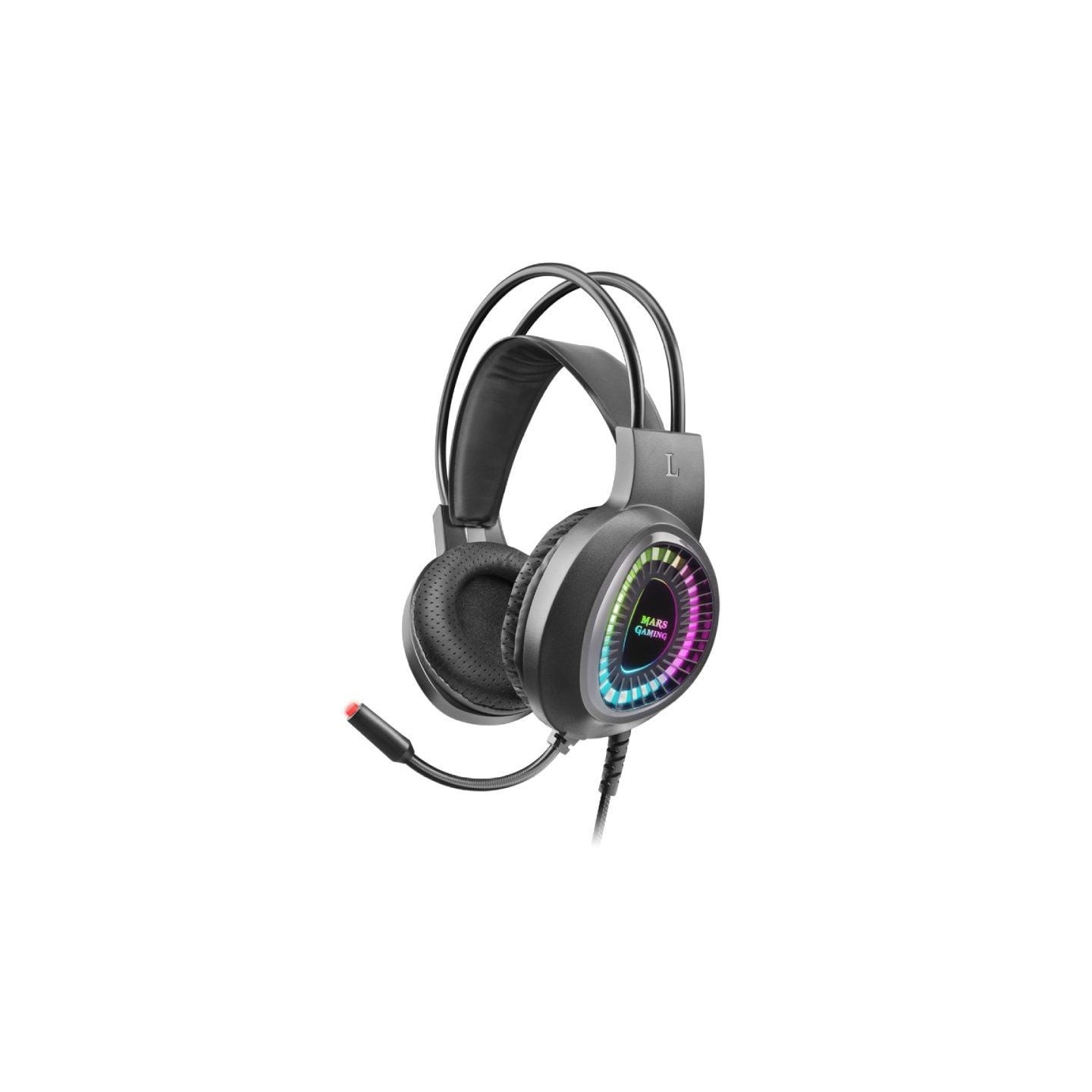 Auriculares Gaming con Micrófono Mars Gaming MH220/ Jack 3.5/ Negros