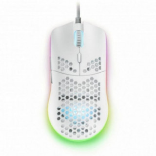 Ratón Gaming Mars Gaming MMAXW/ Hasta 12400DPI/ Blanco