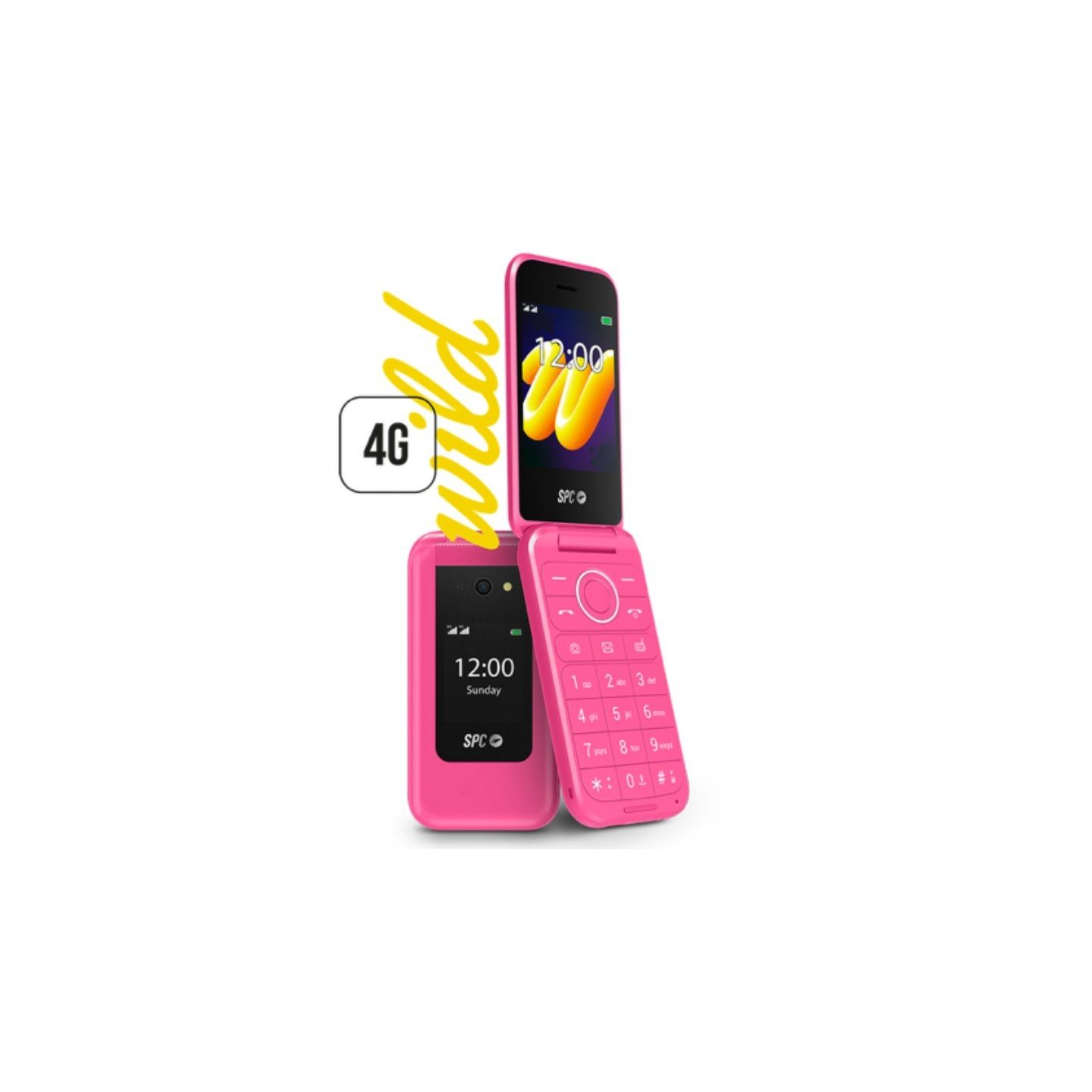 Teléfono móvil spc wild para personas mayores/ 4g/ rosa