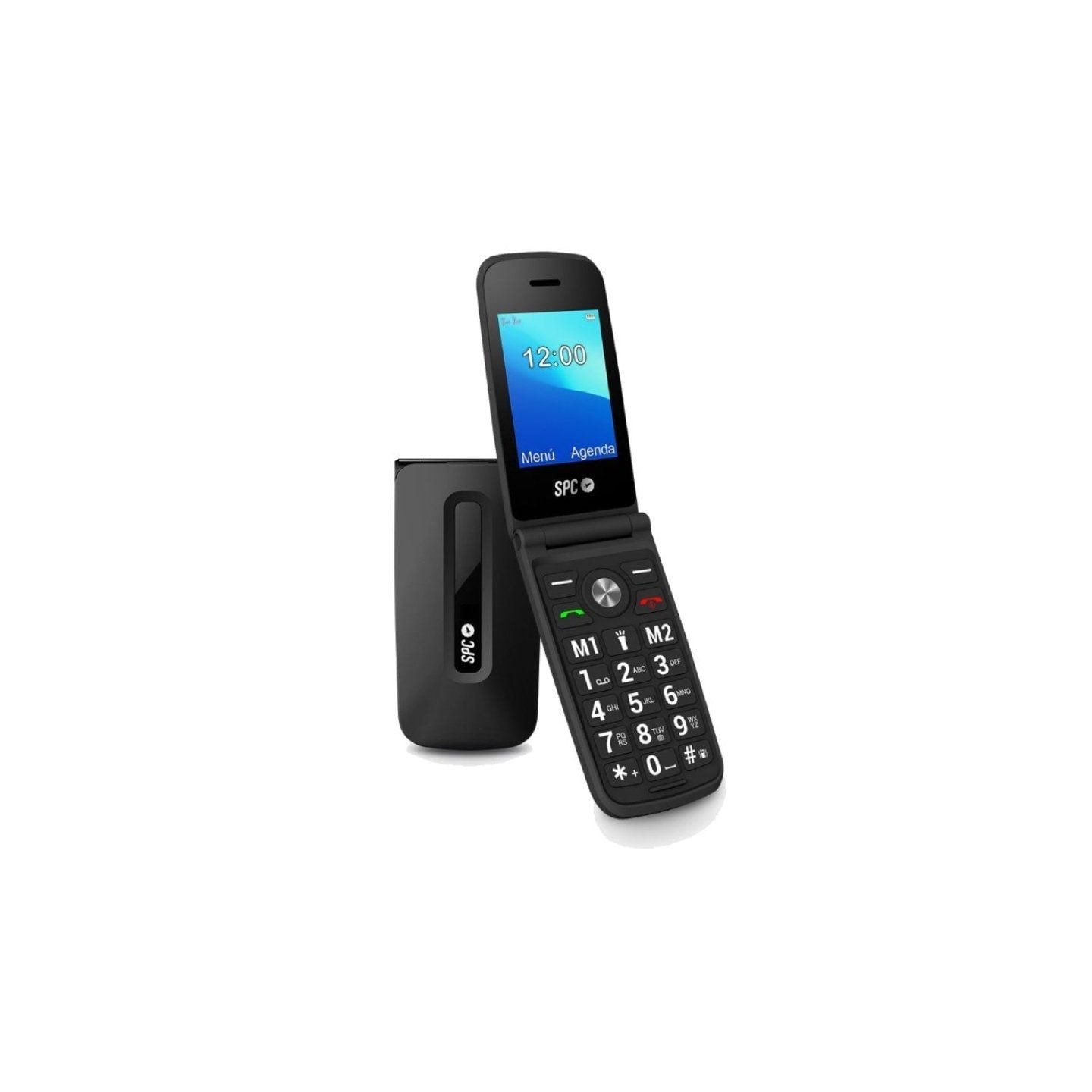 Teléfono móvil spc titan para personas mayores/ negro