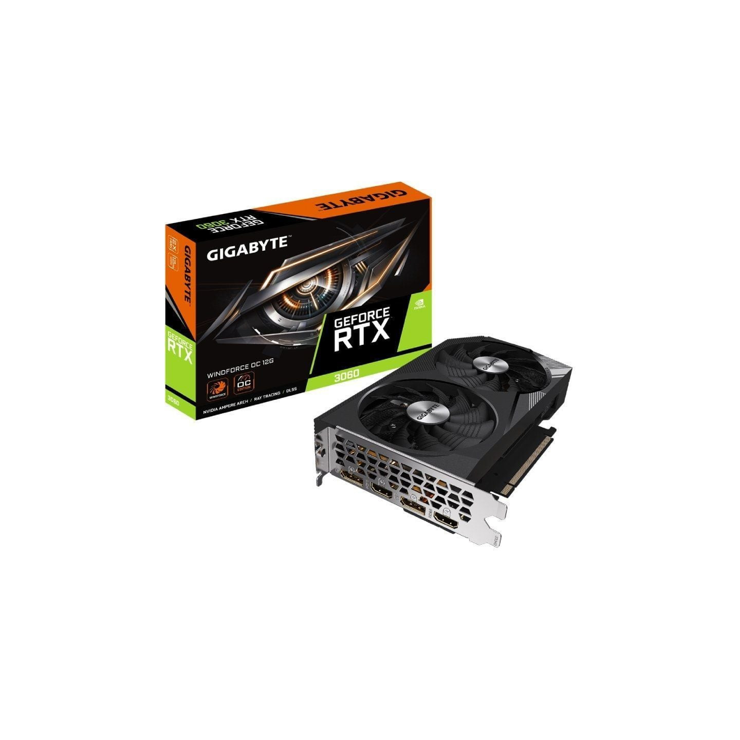 Tarjeta gráfica gigabyte geforce rtx 3060 windforce oc 12g/ 12gb gddr6/ lhr