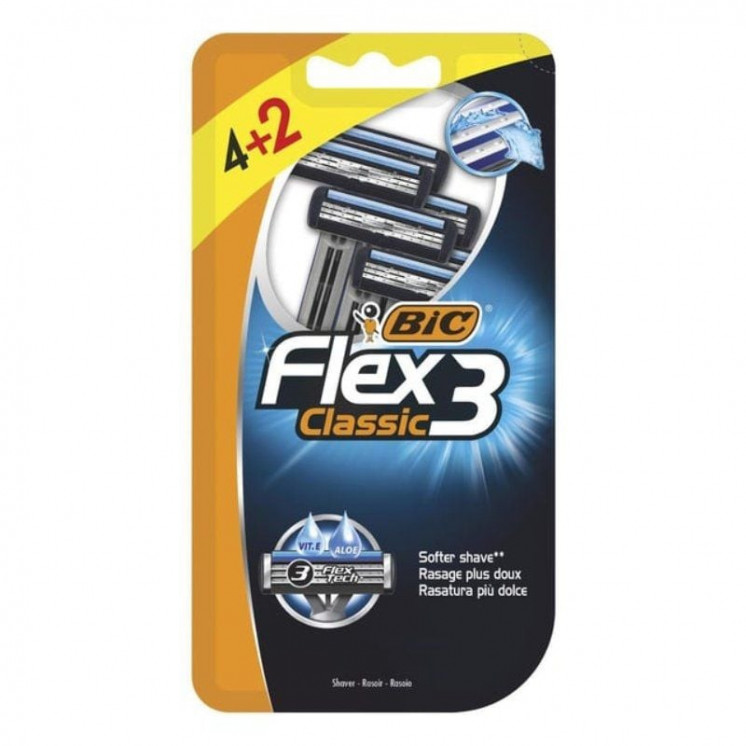 Cuchilla de afeitar bic flex3 classic/ 6 uds