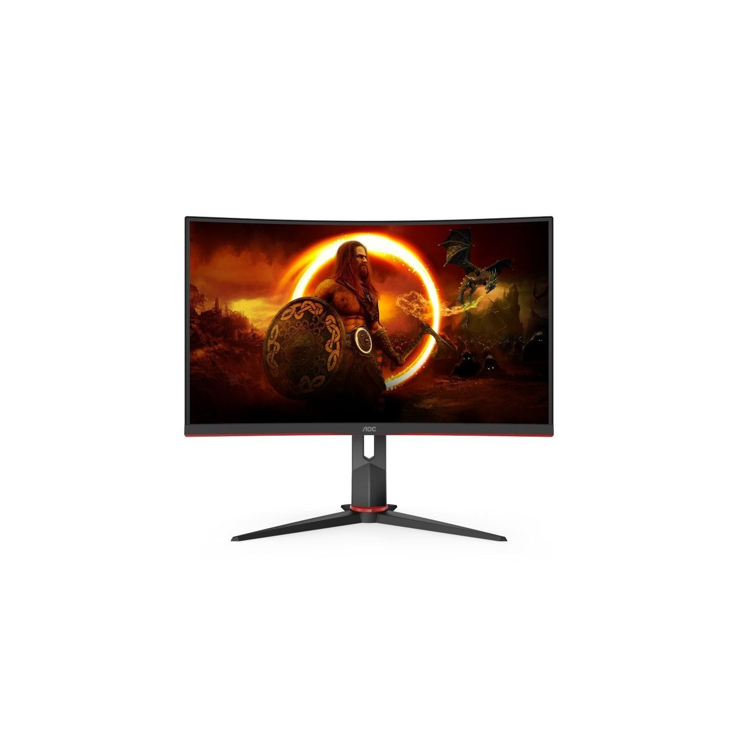 Monitor gaming curvo aoc c27g2zu/bk 27'/ full hd/ 0.5ms/ 240hz/ va/ multimedia/ regulable en altura/ negro