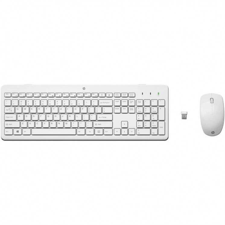 Teclado y ratón inalámbricos hp 230/ blanco