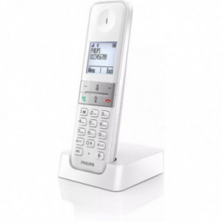 Teléfono inalámbrico philips d4701w/34/ blanco