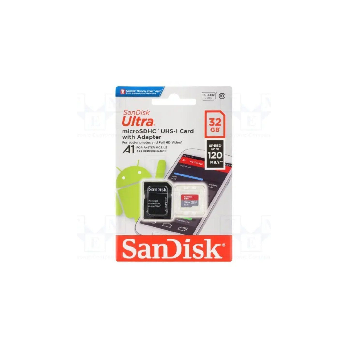 Tarjeta de memoria sandisk ultra 32gb microsd hc uhs-i con adaptador/ clase 10/ 120mbs