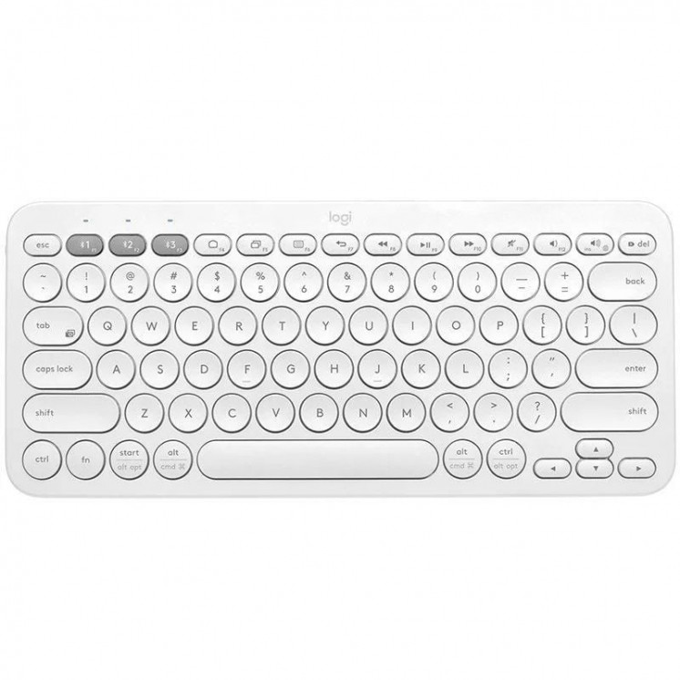 Teclado compacto inalámbrico por bluetooth logitech k380/ blanco