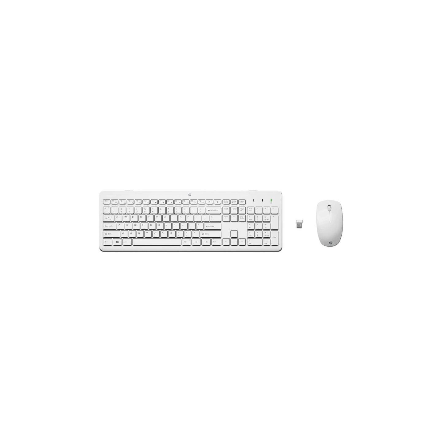 Teclado y ratón inalámbricos hp 230/ blanco