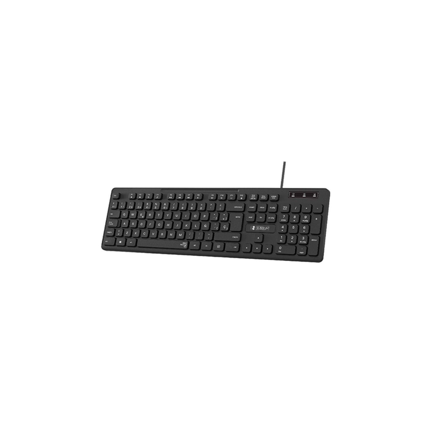 Teclado subblim business slim silencioso/ negro