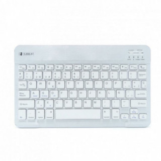 Teclado compacto inalámbrico por bluetooth subblim smart/ plata