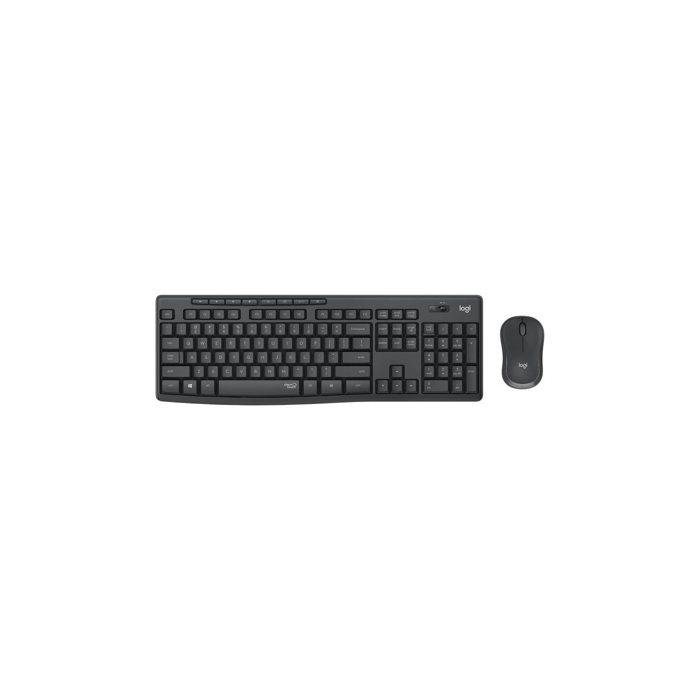 Teclado y ratón inalámbricos logitech silent touch mk295/ grafito