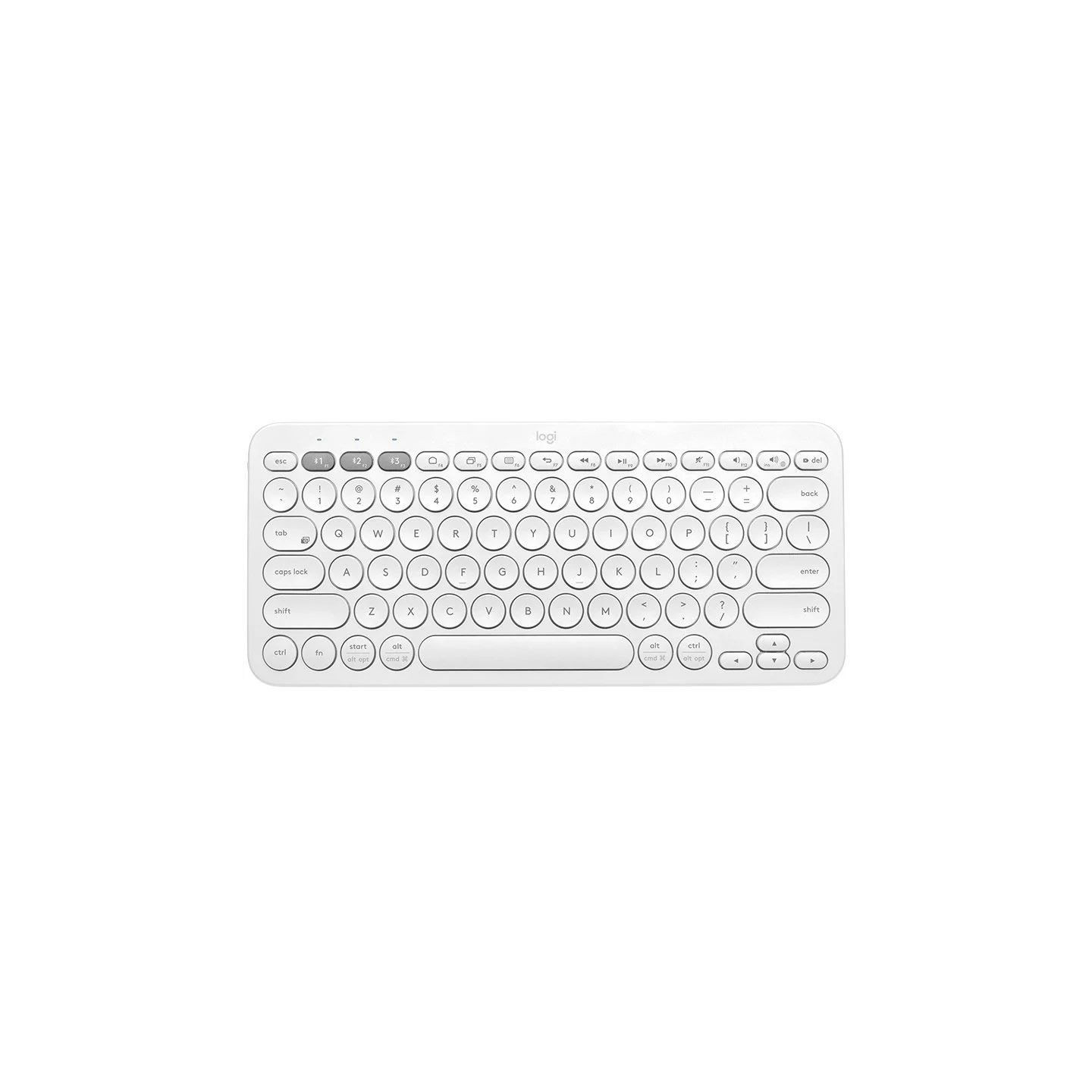 Teclado compacto inalámbrico por bluetooth logitech k380/ blanco