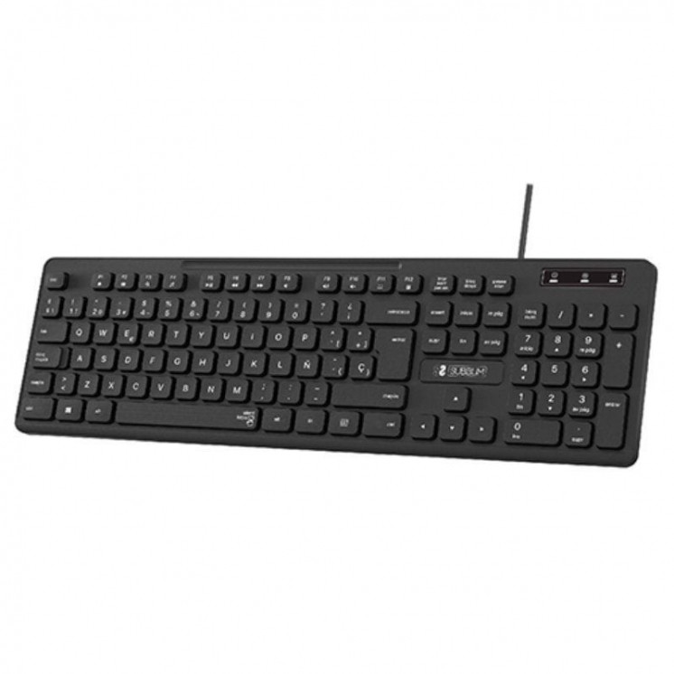 Teclado subblim business slim silencioso/ negro