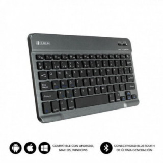 Teclado compacto inalámbrico por bluetooth subblim smart/ gris