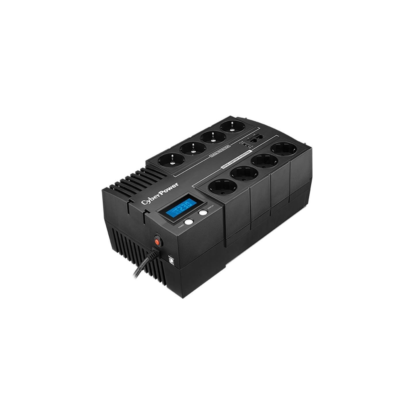 Sai línea interactiva cyberpower br1000elcd/ 1000va-600w/ 8 salidas/ formato bloque