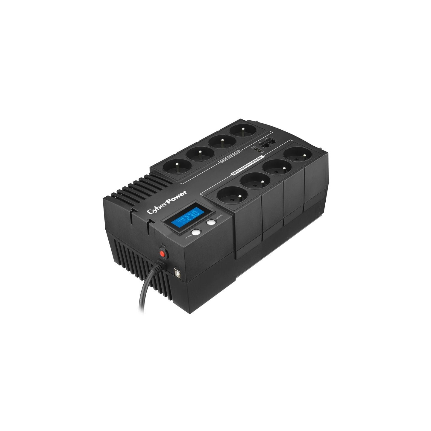 Sai línea interactiva cyberpower br700elcd/ 700va-420w/ 8 salidas/ formato bloque