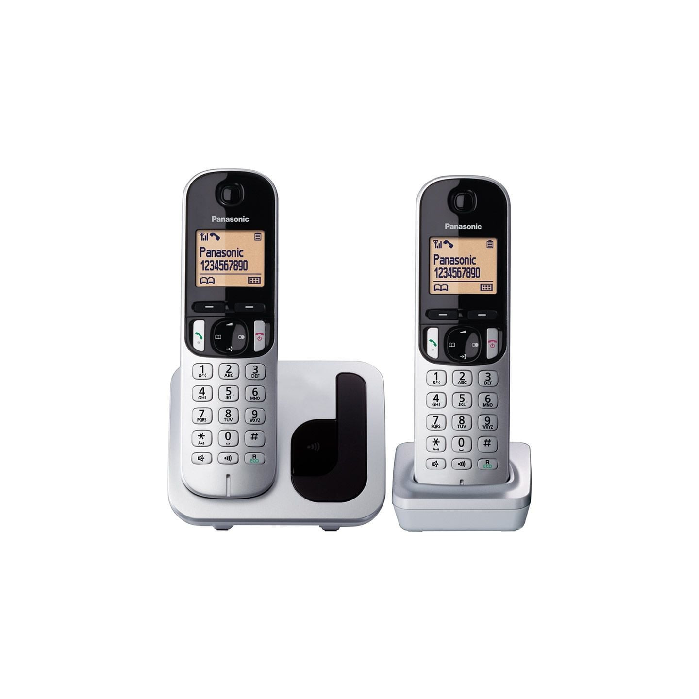 Teléfono inalámbrico panasonic kx-tgc212pl/ pack duo/ plata