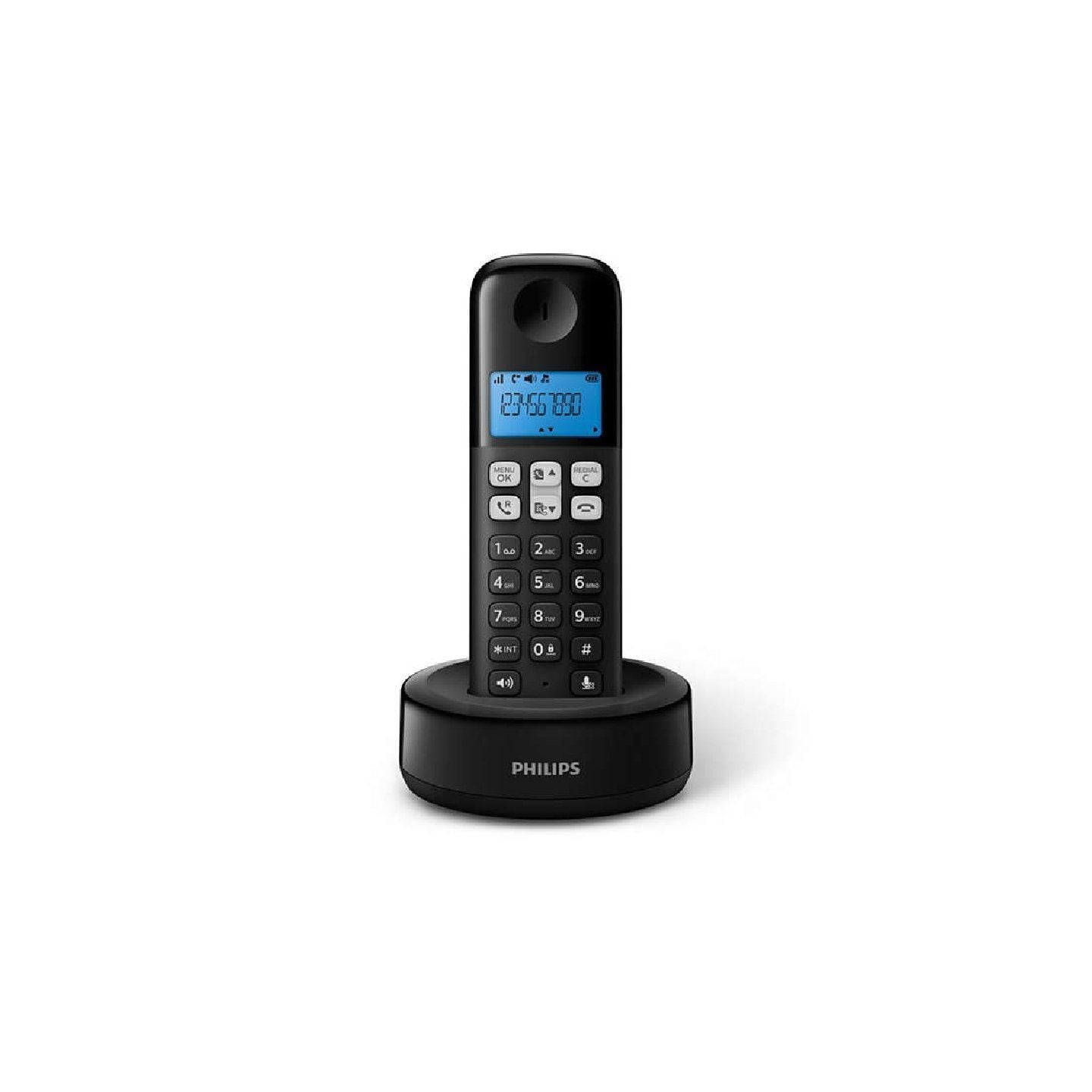 Teléfono inalámbrico philips d1611b/34/ negro