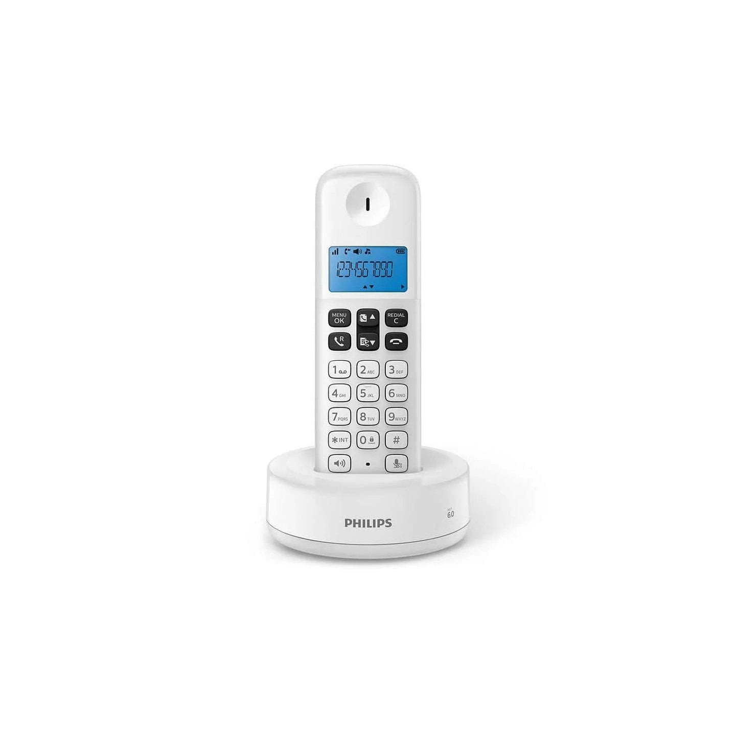 Teléfono inalámbrico philips d1611w/34/ blanco