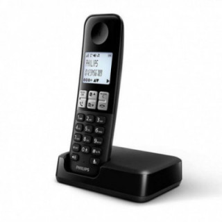 Teléfono inalámbrico philips d2501b/01/ negro