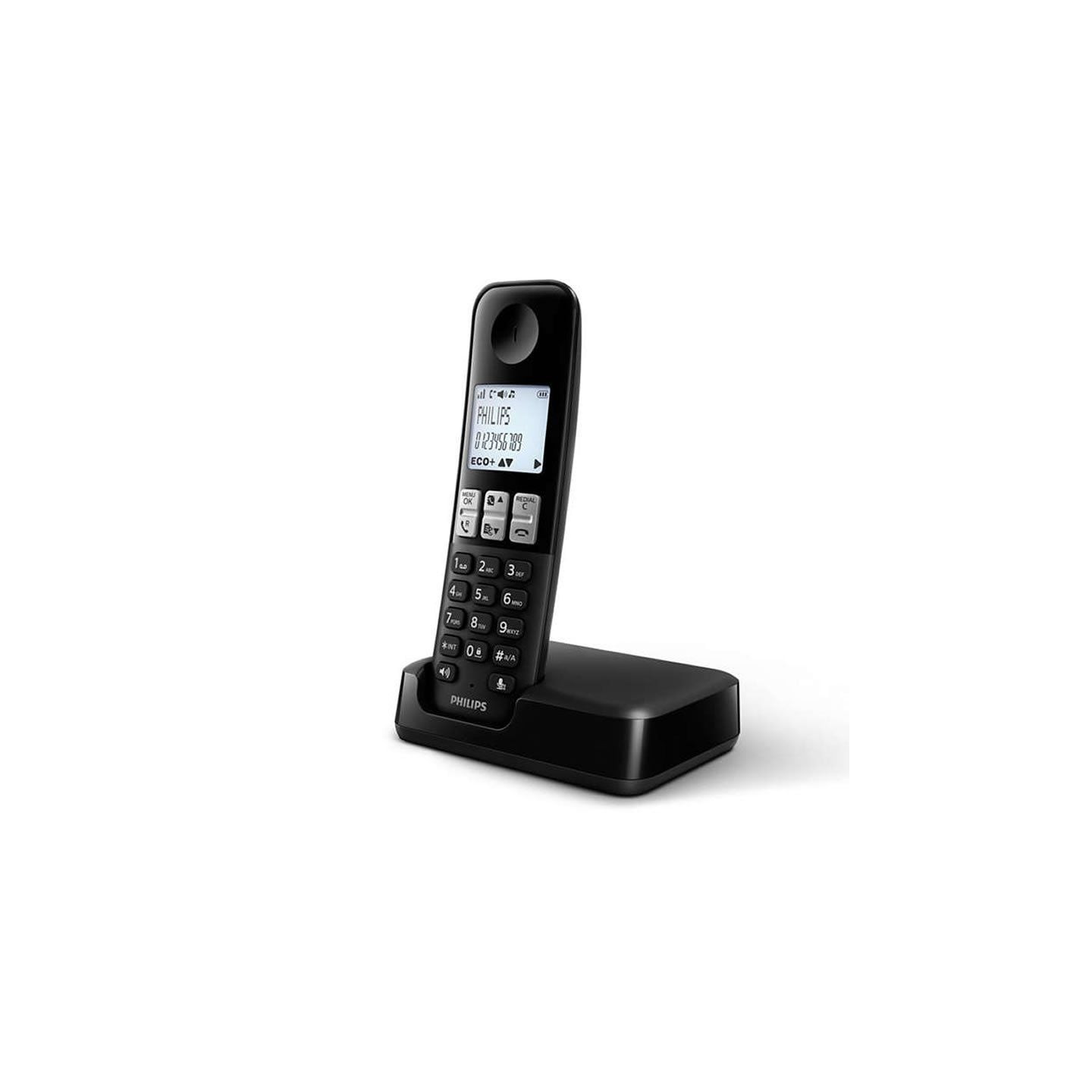 Teléfono inalámbrico philips d2501b/01/ negro