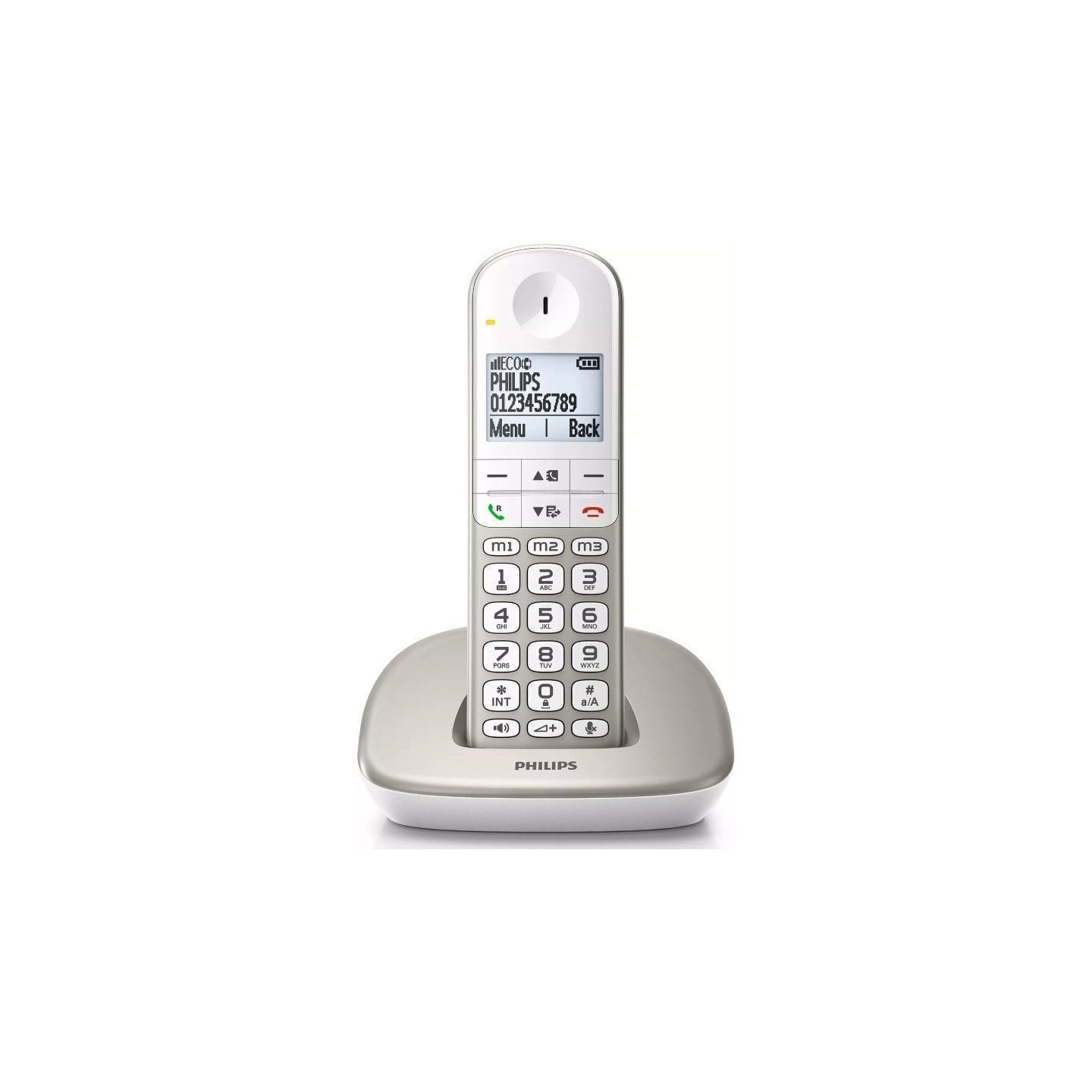 Teléfono inalámbrico philips xl4901s/23/ plata y blanco