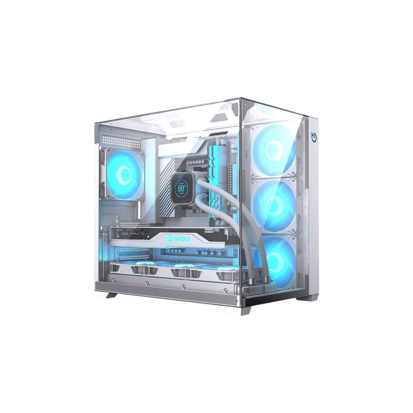 Caja Gaming Semitorre Hiditec SKY/ Blanco