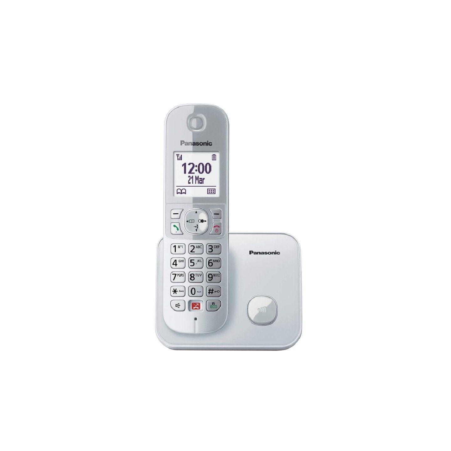 Teléfono inalámbrico panasonic kx-tg6851sp/ plata