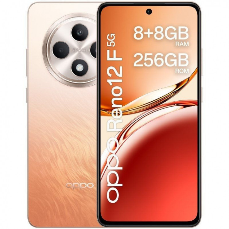 Smartphone oppo reno 12 f 8gb/ 256gb/ 6.67'/ 5g/ naranja