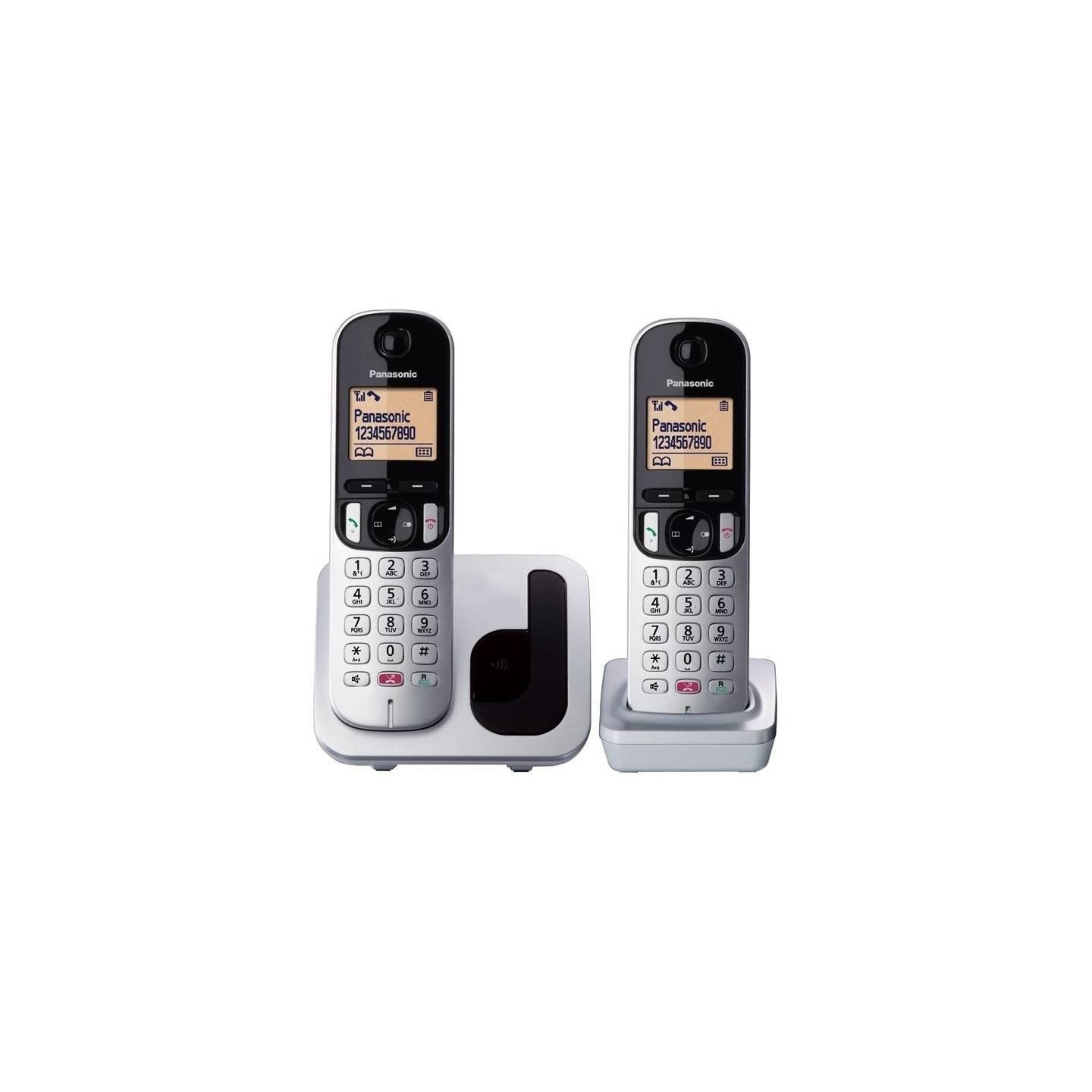 Teléfono inalámbrico panasonic kx-tgc252sps/ pack duo/ plata