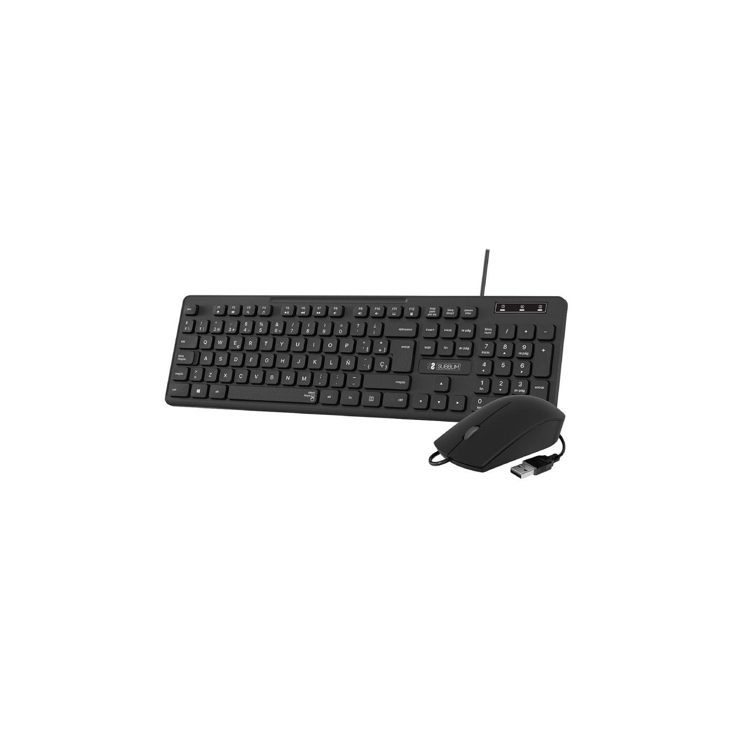 Teclado y ratón subblim combo business slim cssk01/ negro