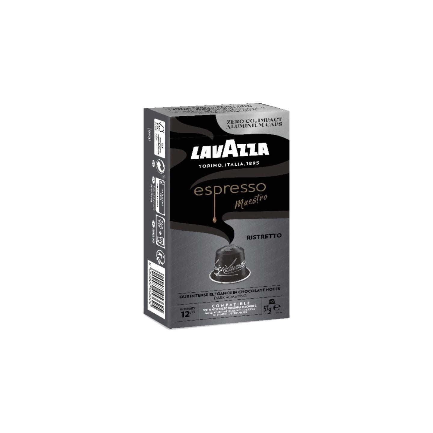 Cápsula lavazza espresso maestro ristretto para cafeteras nespresso/ caja de 10