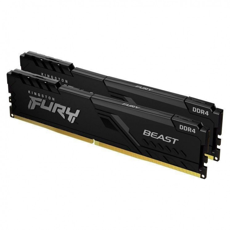 Memoria ram kingston fury beast 2 x 8gb/ ddr4/ 3200mhz/ 1.35v/ cl16/ dimm