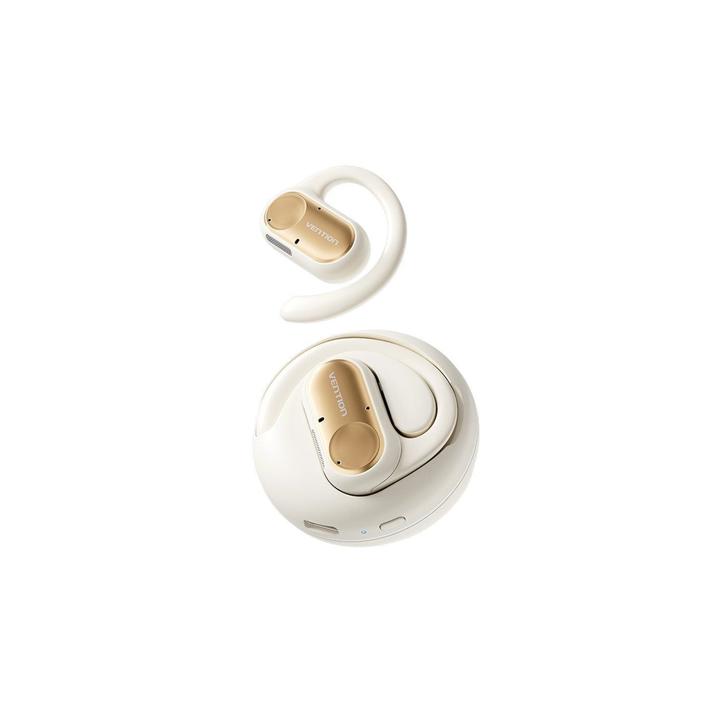 Auriculares deportivos bluetooth vention open ear openbeat o11 nbpn0 con estuche de carga/ beige