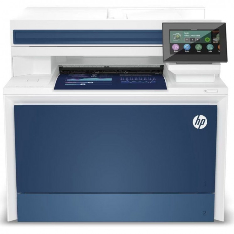 Multifunción Láser Color HP LaserJet Pro 4302fdw/ WiFi/ Fax/ Dúplex/ ADF/ Blanca y Azul