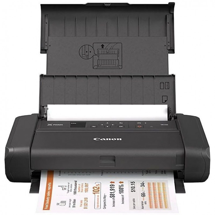 Impresora Portátil Canon PIXMA TR150 con Batería/ WiFi/ Negra